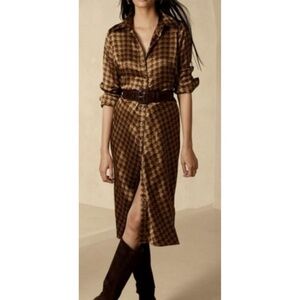 Banana Republic Enchant Midi Silk Shirtdress XS